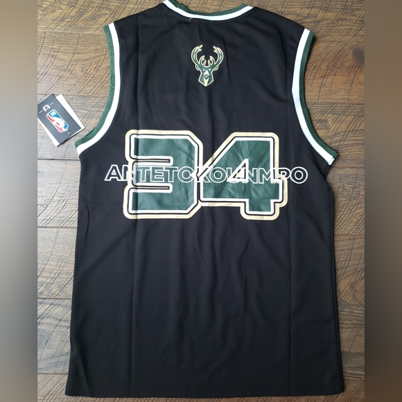 New NBA Basketball Giannis Antetokounmpo Milwaukee Bucks 34 Jersey S M L XL - Picture 2 of 4